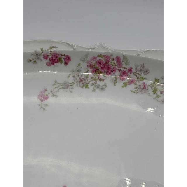 White Early 20th Century Limoges Ch Field Haviland Porcelain Platter Fleur De Lis Gilt Handpainted Floral For Sale - Image 8 of 15