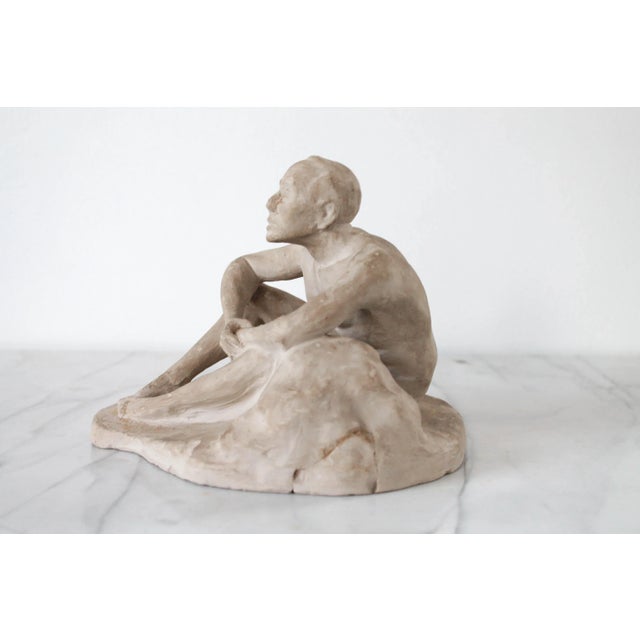 1950"s Seated Nude Figural Sculpture For Sale - Image 4 of 12