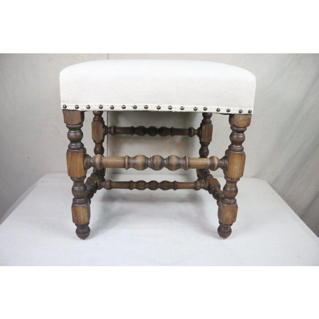 French Early 20th Century French Louis XIII Style Stool For Sale - Image 3 of 8