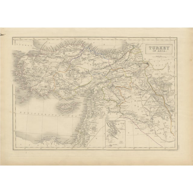 Antique Map of Turkey in Asia, 1850 For Sale - Image 11 of 11