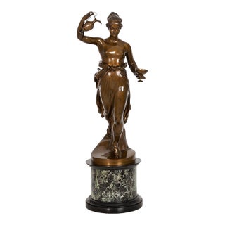 Italian Bronze Sculpture of “Hebe” After Antonio Canova by Boschetti For Sale