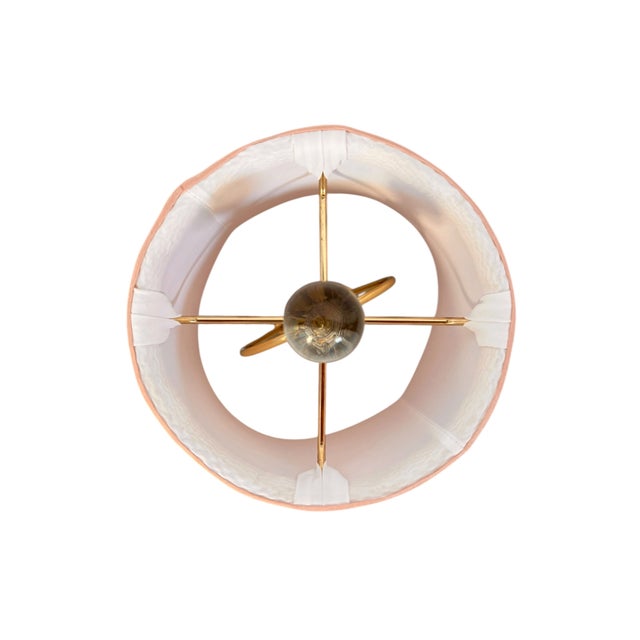 Val Saint Lambert Pink Crystal Table Lamp With Custom Silk Shade, C. 1950s For Sale - Image 10 of 12