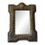 Vintage Embossed Brass, Wood and Velvet Metal Picture Frame For Sale