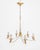 Modern Art Glass Silvered and Giltwood Chandelier For Sale - Image 9 of 9