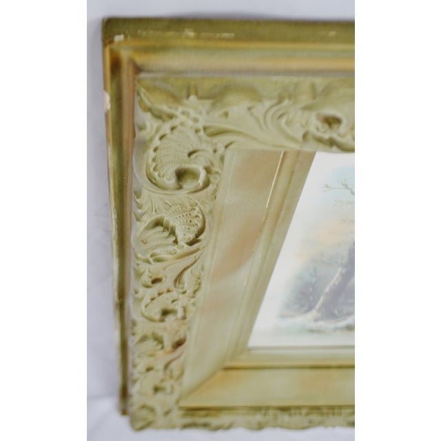 Victorian Gesso Framed William Henry Chandler Winter Scene Print