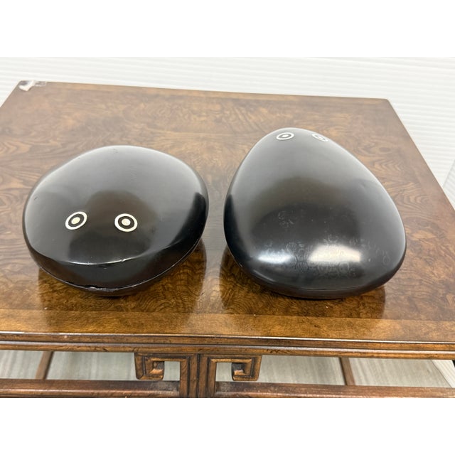 Early 21st Century Polished Wood Trinket Boxes, Pair For Sale - Image 5 of 12