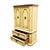 Wood Stanley Furniture Solid Pecan Antiqued Yellow Cream Painted Mediterranean 39" Door Chest 4723-42 For Sale - Image 7 of 14