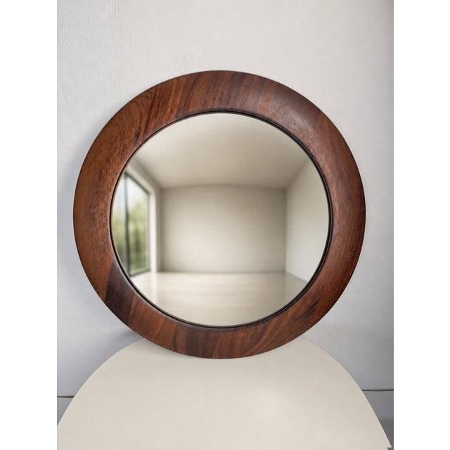 A striking large round convex wall mirror by Rampel Designs, the design studio founded by Marc Rampel. The mirror features...