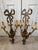 Vintage Mid-Century Louis XIV Solid Brass 3-Arm Wall Sconces W/Ribbons - Pair For Sale - Image 15 of 17