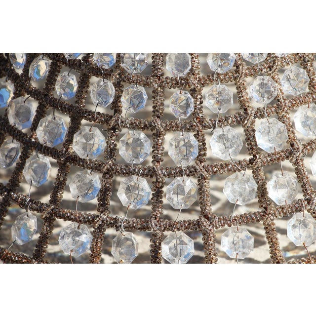 1970s Vintage Boho Chic Beaded Chandelier, Hand-Made Pakistan For Sale - Image 12 of 13