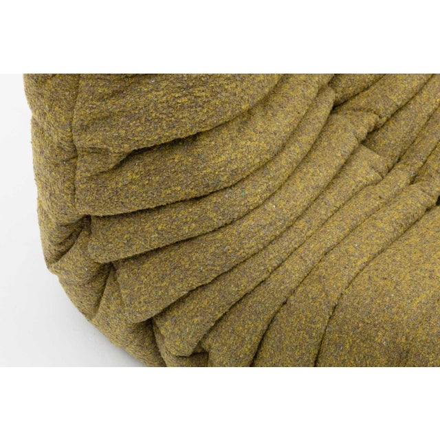 Ligne Roset Togo Three-Seater Sofa in Olive Bouclet by Michel Ducaroy for Ligne Roset For Sale - Image 4 of 17