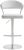 Cosmo White Steel Bar Stool For Sale - Image 4 of 12