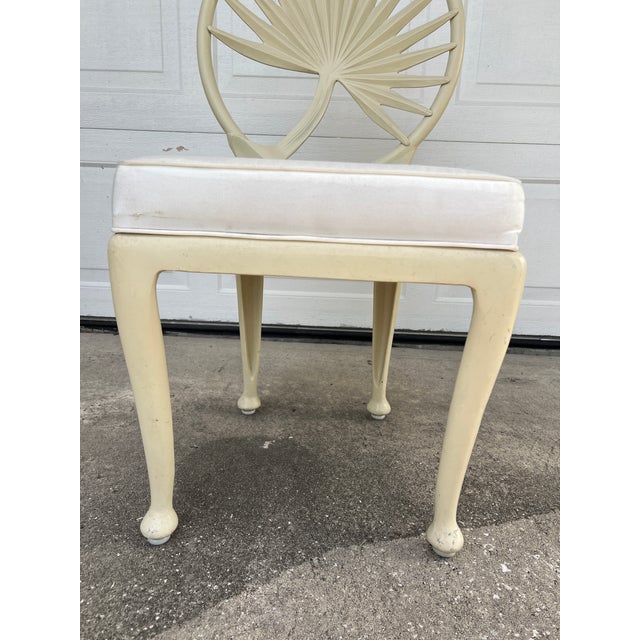 Set of 3 Chairs 1960s Hollywood Regency Era Aluminum Cast Dining Chairs For Sale - Image 12 of 18
