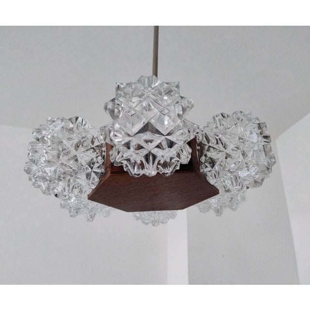 Mid-Century Modern Blackberry Crystal Glass Chandelier, 1970s For Sale - Image 10 of 18