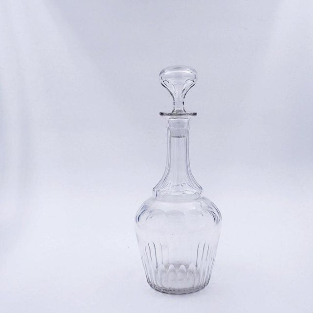 Vintage Glass Carafe Vase For Sale - Image 3 of 7