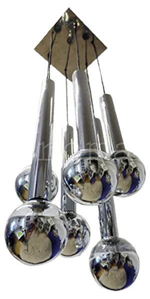 Chrome & Glass Cascading Light by Motoko Ishii for Staff, 1970s