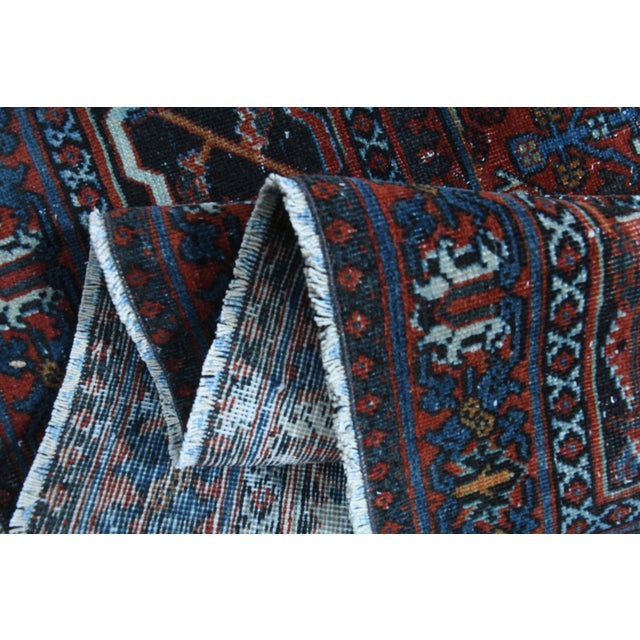 1960s Vintage Persian Handmade Wool Cotton Light Red Area Rug For Sale - Image 11 of 11