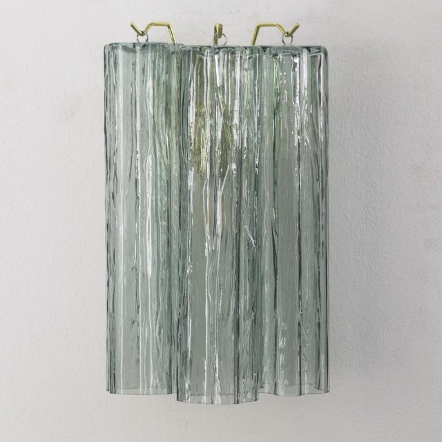 Italian Green Murano Glass Wall Lights, 1990s, Set of 2 For Sale - Image 6 of 10