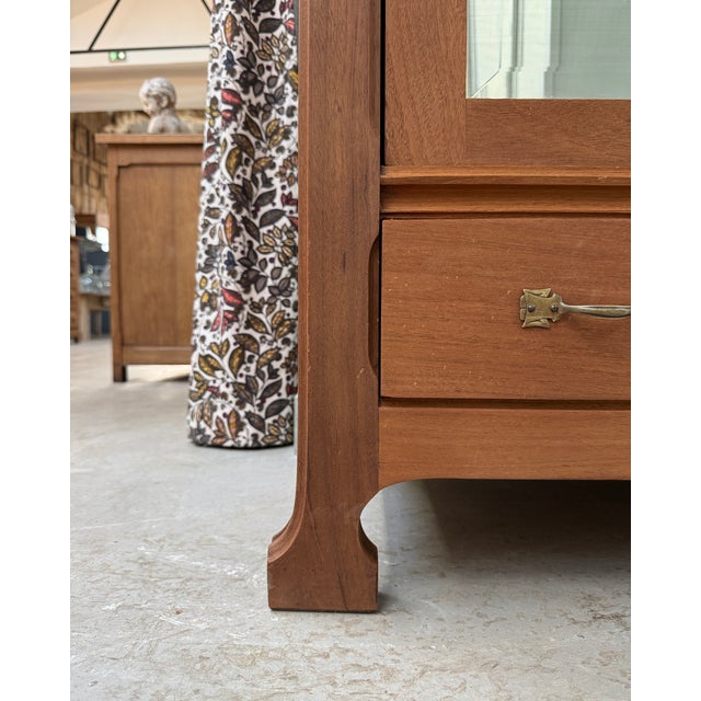 Wood Large Art Nouveau Bonnetière in Mahogany, 1890s For Sale - Image 7 of 14