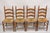 Antique Ladderback Primitive Rustic Oak Wood Rush Seat Dining Chairs - Set of 4 For Sale - Image 11 of 11