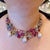 Gemstone Bochic "Capri" Vintage Ruby, Amethyst, Sapphire & Pearl Necklace 18K Gold & Silver For Sale - Image 7 of 18