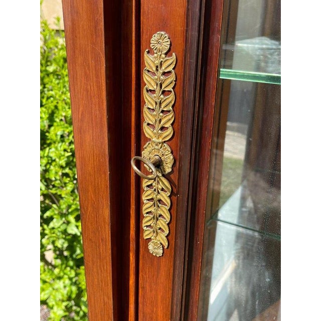 Wood Empire Style Showcase in Mahogany For Sale - Image 7 of 13