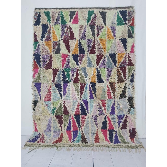 Vintage Boucherouite Hand Knotted Rug For Sale - Image 10 of 10