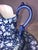 Vintage Victorian Pitcher and Wash Basin Blue and White Flowers Ironstone Set For Sale - Image 4 of 6