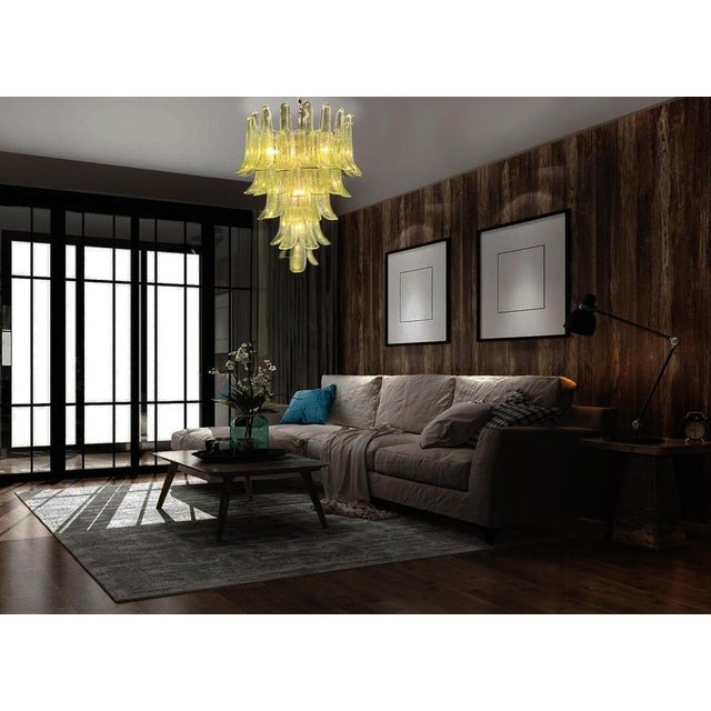 Nickel and Green Murano Glass Chandeliers, 1990s, Set of 2 For Sale - Image 6 of 16