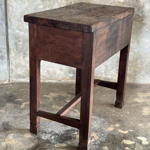 1930s Vintage Indonesian Teak Workshop Table, 1930s For Sale - Image 5 of 11