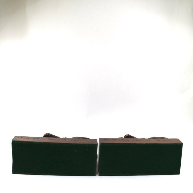 These bookends are modeled after the famous lion monument in Lucerne, Switzerland, which commemorates the Swiss Guards...