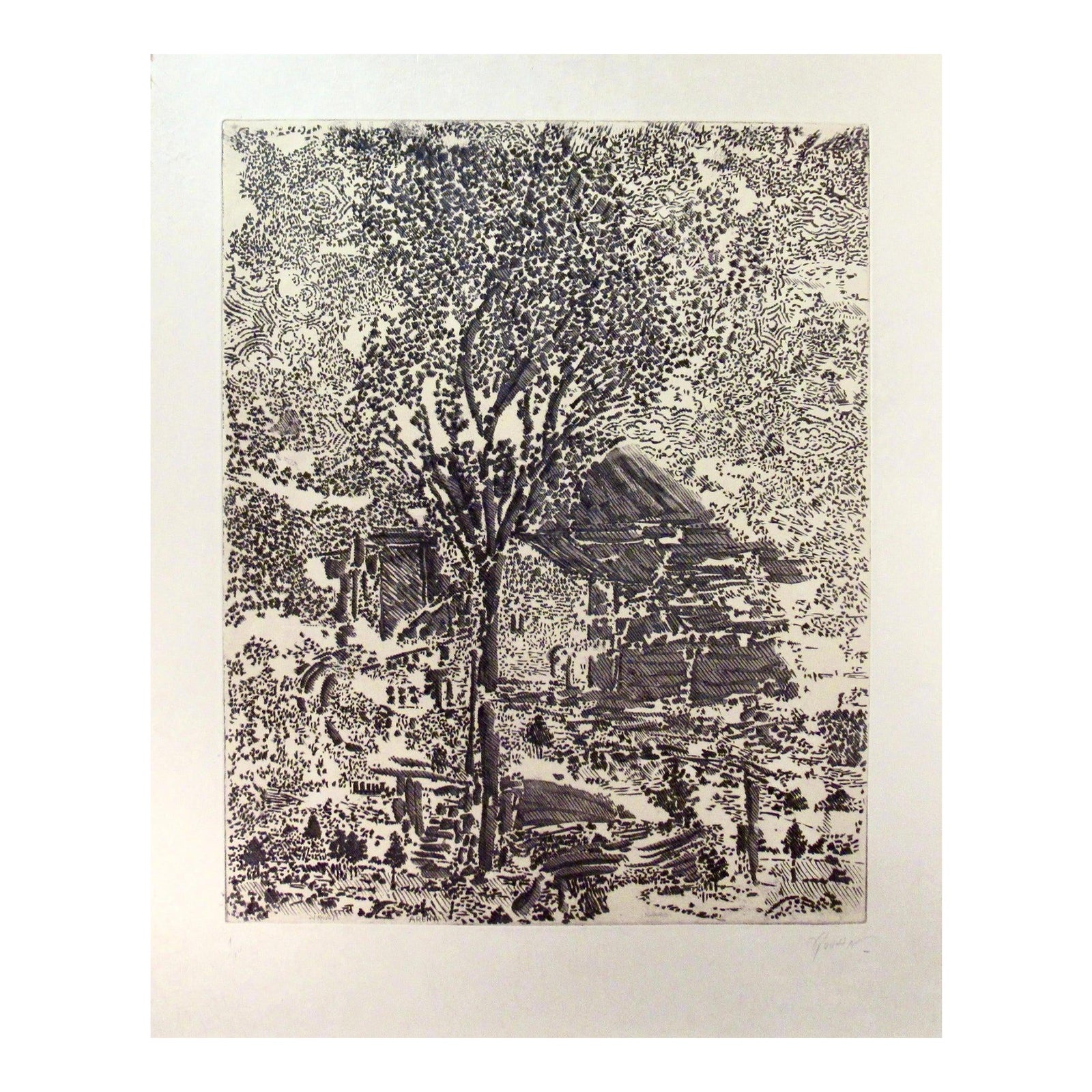Francois Rouan Manor Arena C. 1980 Original Print | Chairish