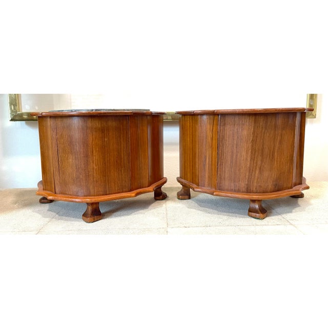 Vintage English Carved Cachepot With Metal Inserts. For Sale - Image 4 of 12