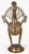 Metal Antique Indian Horse Rider on Wheels & Peacock Bronze Sculpture 20th Century For Sale - Image 7 of 9