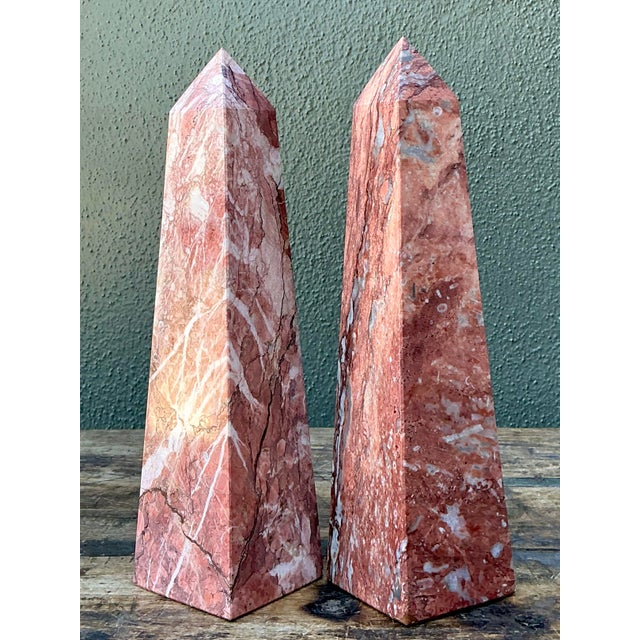 Late 20th Century Vintage Minimalist Stone Obelisks - A Pair For Sale - Image 5 of 12