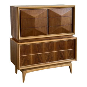 1950s Diamond Highboy by United Furniture