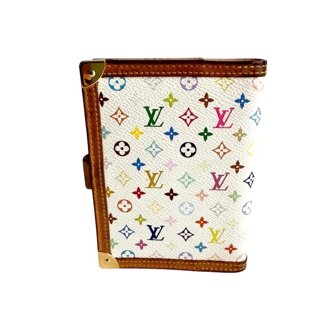 Louis Vuitton Takashi Murakami Multicolor Agenda PM Blanc White Mini Planner Y2K Original Vintage Measures approx: 5.5" X...