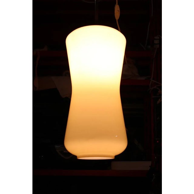 Italian Glass & Brass Ceiling Lamp from Vistosi, 1950s For Sale - Image 4 of 10