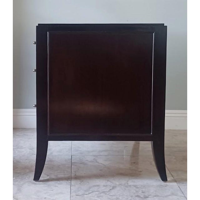 Dark Mahogany Three-Drawer Chest of Drawers / Commode by Barbara Barry for Baker Furniture Company For Sale - Image 9 of 11