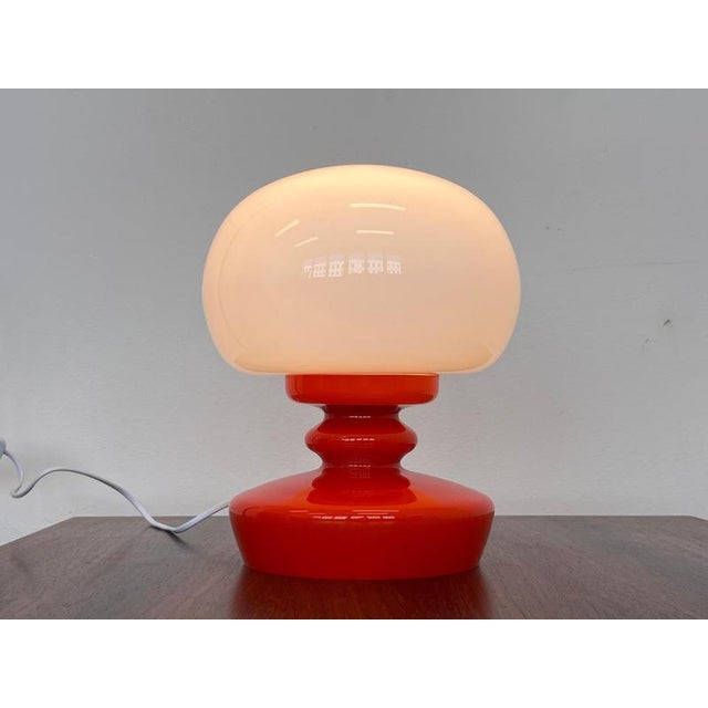 Opaline Glass Mushroom Table Lamp by Stepan Tabery, Former Czechoslovakia, 1970s For Sale - Image 3 of 8
