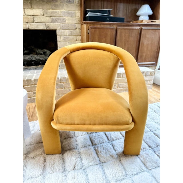 Textile 1990s Sculptural Lounge Chairs by Marge Carson - Set of 2 For Sale - Image 7 of 11