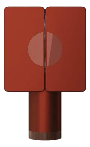 Copper Red Ceramic Cabinet with Two Doors on Cylinder Base by Ultramobili