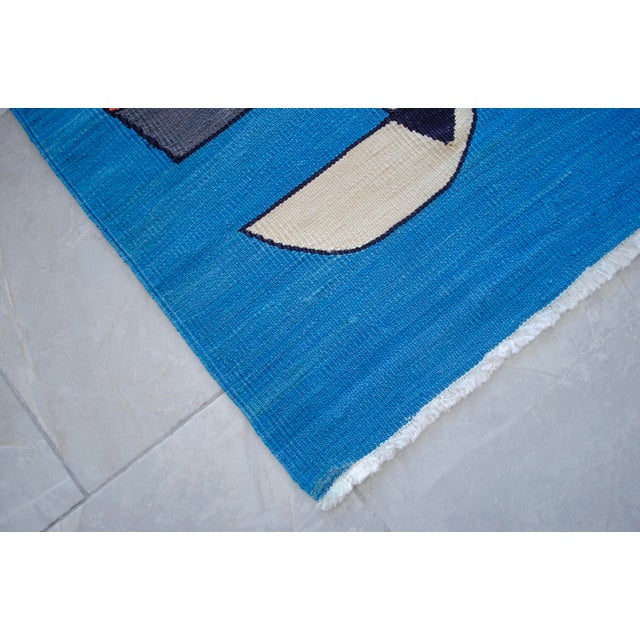 Paul Klee - Sailing Boats - Inspired Silk Hand Woven Area - Wall Rug Nautical Decor - 4′5″ × 5′11″ For Sale - Image 13 of 14