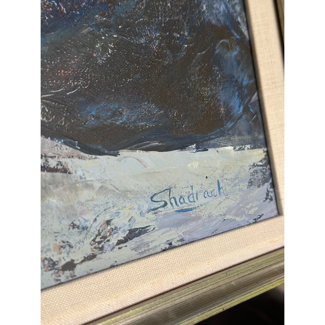 1985 Original Jean Shadrach Stretched Canvas Impasto Landscape Painting For Sale - Image 4 of 6