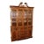 1980s Councill Craftsman Inlaid Regency Style China Cabinet Bookcase Breakfront For Sale