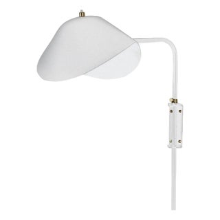 White Anthony Wall Lamp by Serge Mouille For Sale