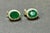5 Carat Oval Shape Emerald & 1 Ct Diamond Post Back Earrings 14 Karat Yello Gold For Sale - Image 4 of 8