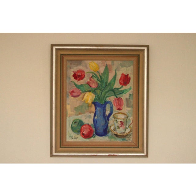 Karl Enoch Ohlsson, Tea, 1950s, Oil on Panel, Framed For Sale - Image 4 of 18