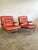 Pair of Swedish Modern easy chairs model "Karin by Bruno Mathsson for Dux. Labeled. Tubular chrome frame with original...