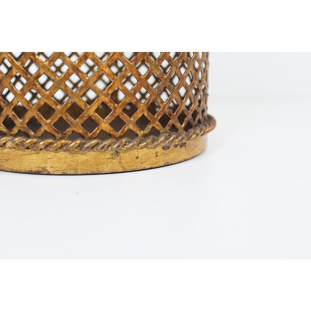 Umbrella Stand in Gilded Metal by Li Puma Firenze, 1960s For Sale - Image 4 of 8
